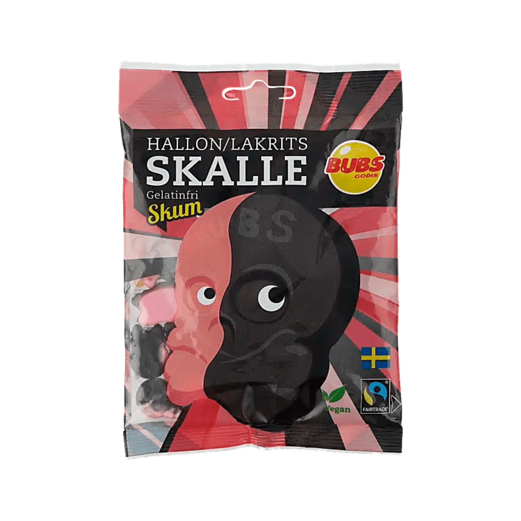 BUBS Raspberry Licorice Skulls - Swedish Candy Culture
