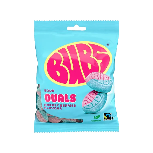 Bubs Sour Ovals Forest Berries Flavour - Swedish Candy Culture