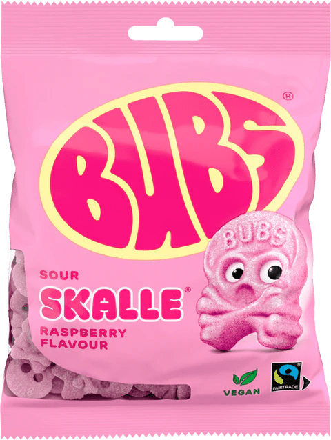 Bubs Sour Skalle Raspberry - Swedish Candy Culture