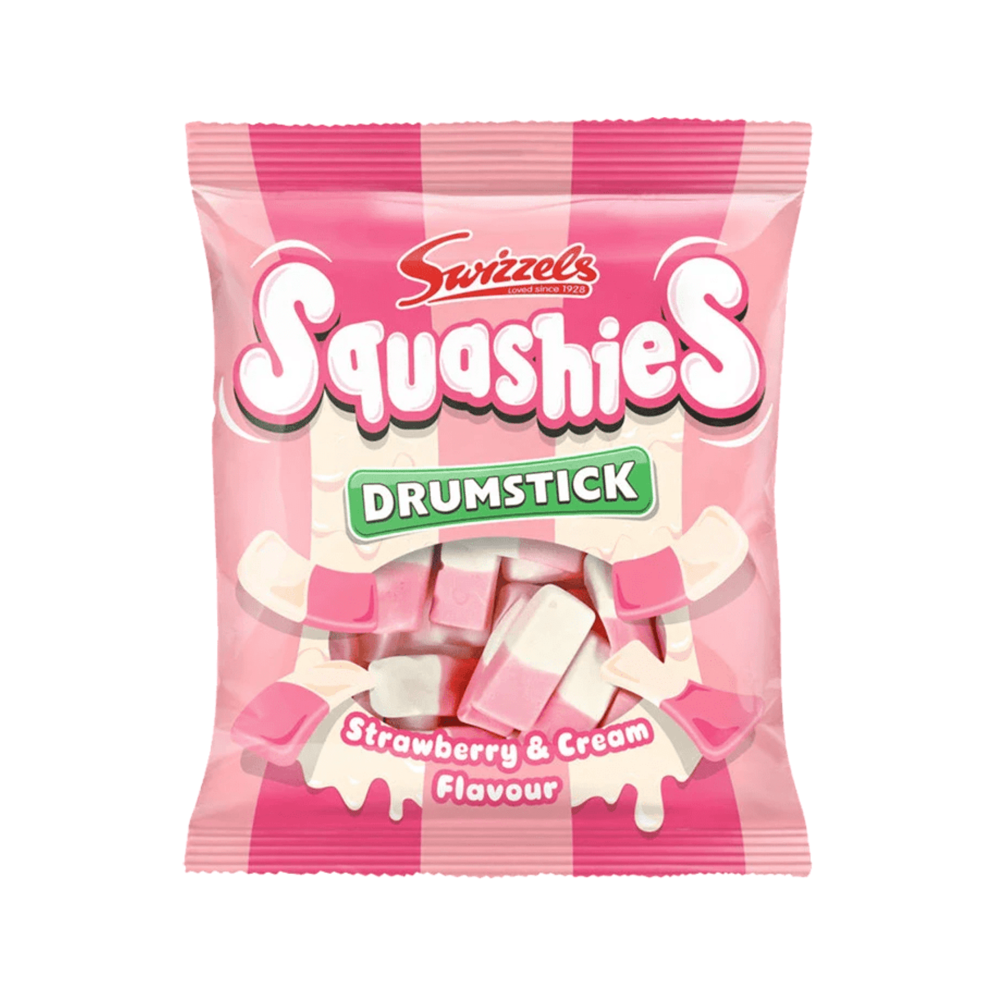 Squashies Drumstick Strawberries and Cream - Swedish Candy Culture