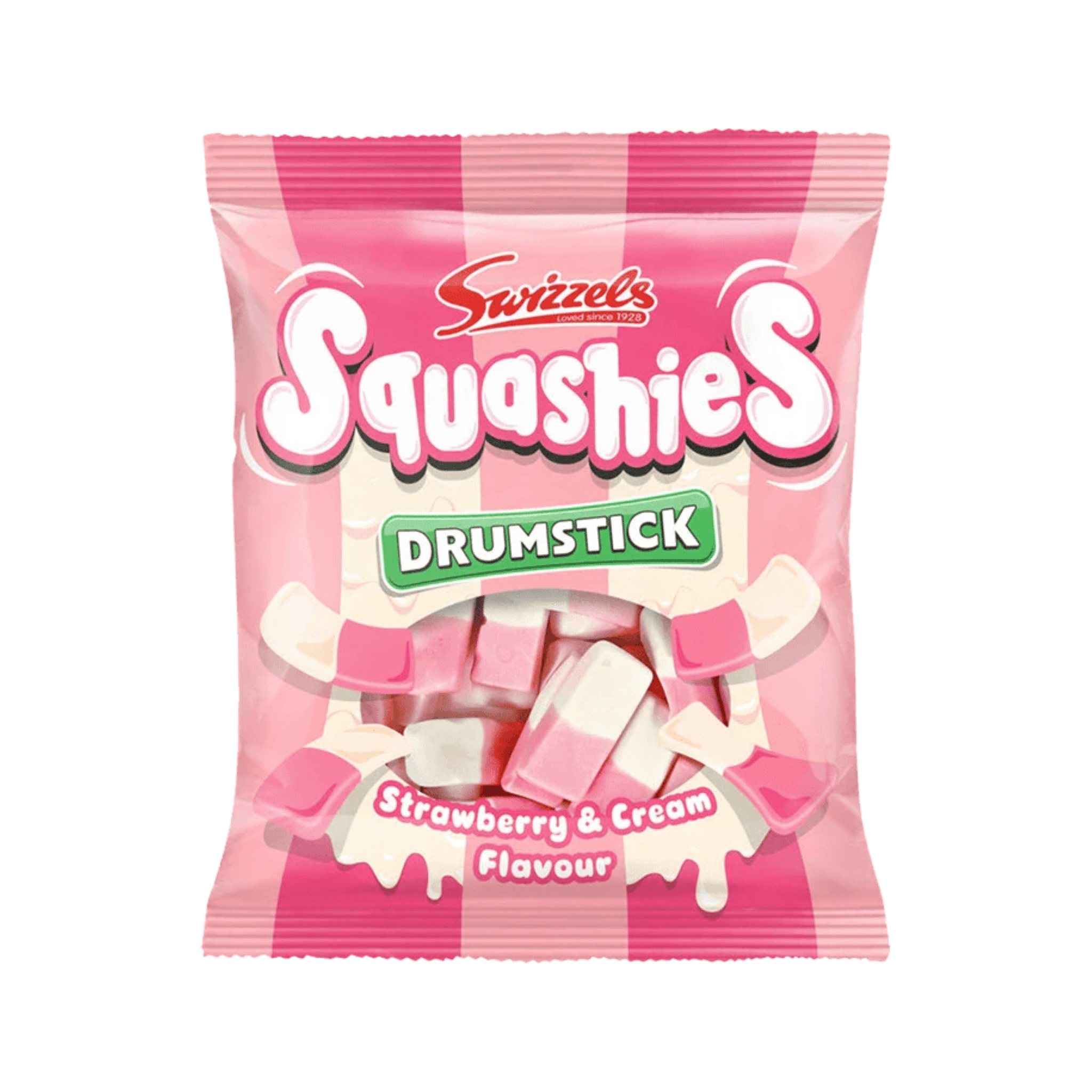 Squashies Drumstick Strawberries and Cream - Swedish Candy Culture